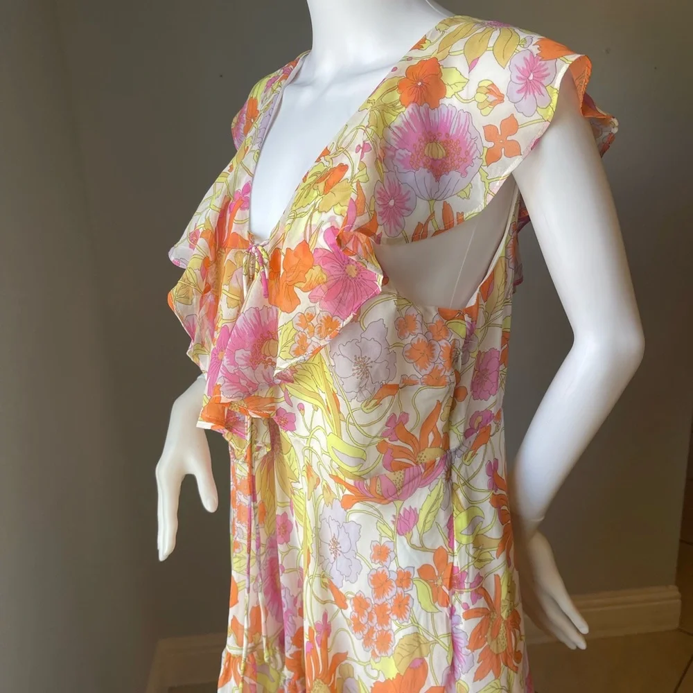 Plus Size Floral Print High-Low Dress Size 3x New with tags Brand is Forever 21
